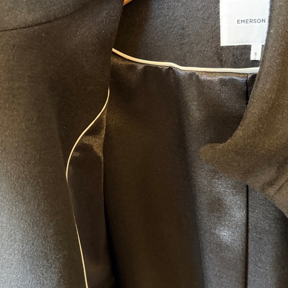 Emerson Fry wool cashmere black layering Jacket small classic quiet luxury - Picture 7 of 10